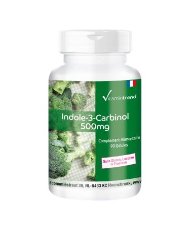 Indol-3-Carbinol 500mg - 90 Capsules - With Broccoli Powder Supplementary - Vegan | Vitamintrend