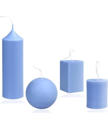 MILIVIXAY 4pcs Plastic Candle Making Molds - Pillar, Cylinder, Rectangle, and Sphere Mold for Beeswax Kit - Buy Online on GoSupps.com