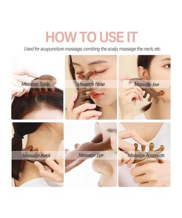 Zhwkelvs 1 Piece Head Massage Comb | Portable Face Massager for Ultimate Relaxation | Buy Internationally - Buy Online on GoSupps.com