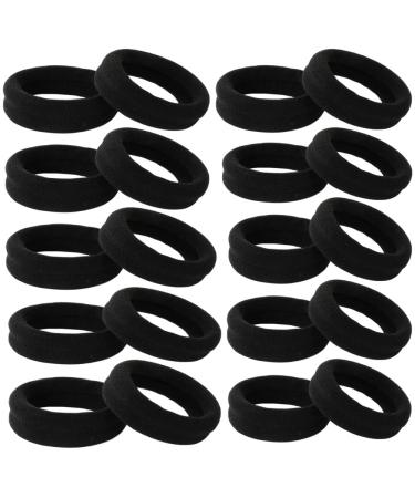Grutyopkn 20pcs Black Hair Ties - Heavy Curly Elastic Ponytail Holders for Women and Girls - Buy Online on GoSupps.com