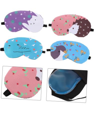 Angoily Comfy Sleep Eye Mask with Ice Cream Bag - 4-Stage Kitten Eye Flap Polyester Mask for Relaxing Nights - Buy Online on GoSupps.com