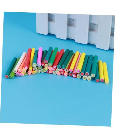 DOITOOL 100 Pcs Nail Stickers Fruit Canes Polymer Clay Cane for Nail Art Accessories 3d Nail Sticker Canes Sticks DIY Homemade Canes Braiding Toy Nail Art Stickers Claycanes Manicure - Buy Online on GoSupps.com
