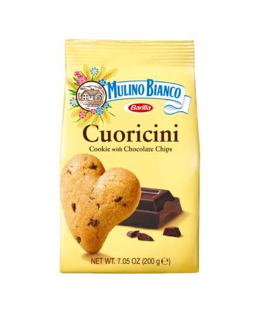 Mulino Bianco Cuoricini Shortbread Heart Cookies With Chocolate Chips 3 Pack, 21.15 Oz Cuoricini 7.05 Ounce (Pack of 3)
