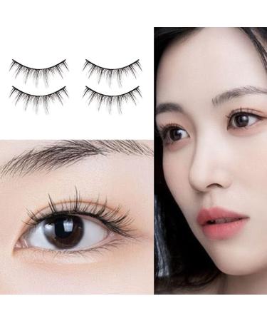 Magnetic False Eyelash Eyelashes Short Set with 2 Pairs Magnetic False Eyelashes for Parties Natural Lashes for Weddings Birthday Gifts(size:A) - Buy Online on GoSupps.com