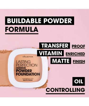 Collection Cosmetics Buildable Powder Foundation 7.5g - Cashew Beige | Medium Coverage, Matte Finish, Lightweight Feel - Buy Online on GoSupps.com