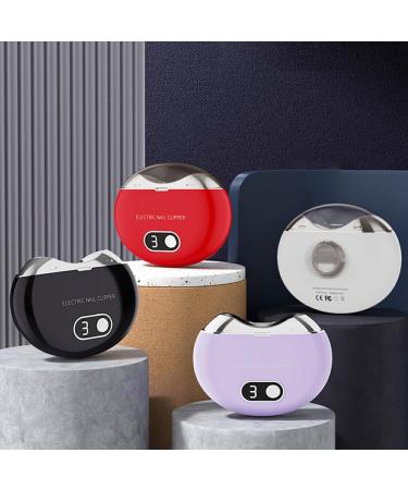 kawehiop Electric Nail Cutter with Three-Speed Speed Adjustment Automatic Nail Fingernail ABS Electric Nail Clip Nail Clippers Red - Buy Online on GoSupps.com