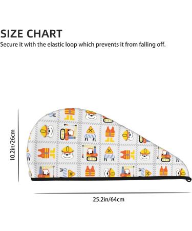 Quick-Dry Hair Towel Wrap with Button | Hair Drying Turban for Effortless Styling | Ideal for Construction Workers - Buy Online on GoSupps.com