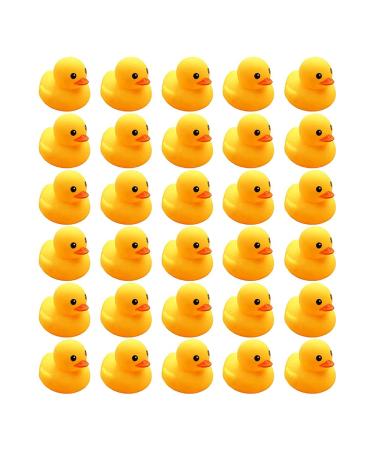 50PCS Mini Rubber Duck Bath Duck Toys for Toddlers Boys Girls Squeak and Float Yellow Ducks in Bulk Baby Shower Duck Decorations Party Favors (1.6''-50pcs)