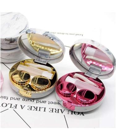 Marble Contact Lens Container - Geometry-Shape Moving Scope Glasses Box for Women - Hard Shell - White - Buy Online on GoSupps.com