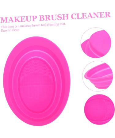 Angoily Cleaning Pad Makeup Brush Scrubber Pad Silicone Makeup Applicator Makeup Brush Cleaner Pad Cleaning Tools Portable Washing Tool Cosmetic Brush Fold Silica Gel Wash Bowl - Buy Online on GoSupps.com
