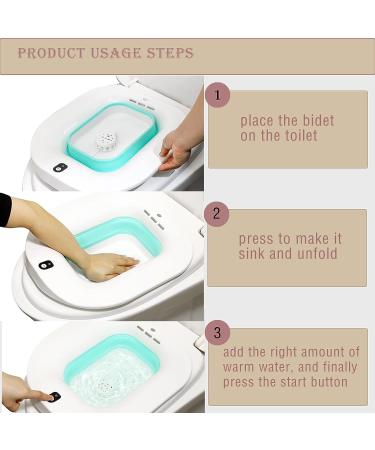 Electric Sitz Bath for Hemorrhoid & Perineum Care - Collapsible Soothing Relief for Women, Men, Elderly & Pregnant Women - Buy Online on GoSupps.com