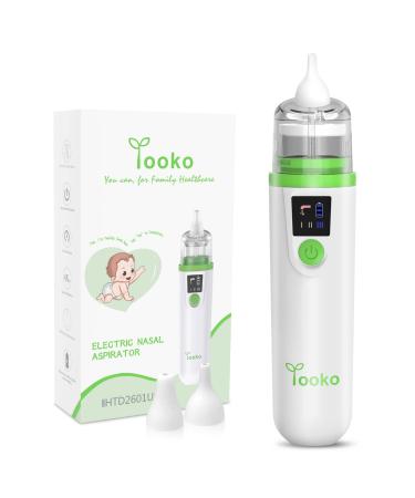 Baby Nasal Aspirator - Nasal Aspirator for Baby - Nose Sucker for Baby - YOOKO Nose Cleaner Electric Booger Sucker for Newborn Toddlers Infants  Adjustable Suction  USB Rechargeable with Storage Pouch
