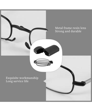 Umwhcw Portable Foldable Reading Glasses - Compact 2.0 Black with Mini Flip Top Bag for Men & Women - Buy Online on GoSupps.com