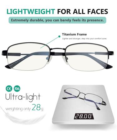 Eyekepper Half-Rim UV Protection Progressive Reading Glasses - Multifocus +2.50 | Bendable Memory Frame for Men & Women - Gold M1704 - Buy Online on GoSupps.com
