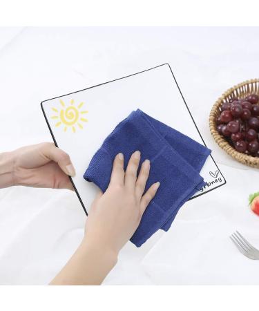 Highly Absorbent 100% Cotton Kitchen Dishcloths - 12 Pack White Dish Rags for Washing Dishes and Cleaning (11 x 11 Inches) - Buy Online on GoSupps.com