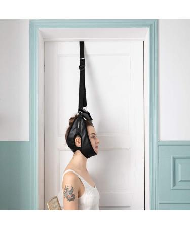 Cervical Neck Traction Device for Pain Relief - Over Door Portable Stretcher for Arthritis, Disc Bulges, Spinal Decompression - Home Physical Therapy (Black) - Buy Online on GoSupps.com
