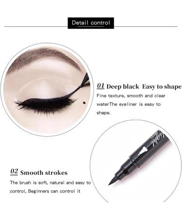 CHSEEO 4 Pcs 2 Heads Liquid Eyeliner Set Eyeliner Stamp 24 Hr Wing Cat Eye Coloful Eyeliner Waterproof Smudge Proof Longwearing Quick Drying Eyeliner Pencil - Star Moon Heart Beginners Makeup Gift - Buy Online on GoSupps.com