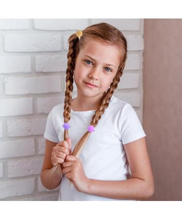 Wisebom 20pcs Colorful Pom Pom Hair Ties for Kids | Elastic Headbands & Hair Accessories for Toddlers & Girls - Buy Online on GoSupps.com