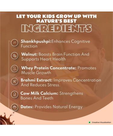 PGM DISTRIBUTORS Nutrela Kids Protein Powder Chocolate Flavour 400g Memory and Brain Development Muscle Mass Bone and Teeth Strength - Buy Online on GoSupps.com