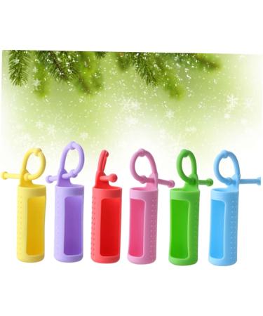 FRCOLOR 6pcs Neoprene Bottle Holder Keychain Set - Perfect for Essential Oils & Travel - Durable Keyring with Hanging Hook - Buy Online on GoSupps.com