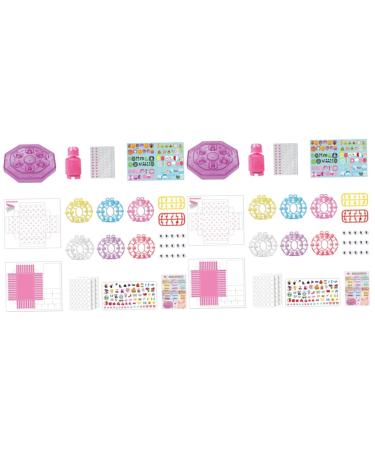 minkissy Kids Nail Kit 2 Sets Children's Nail Art Toys Kids Fake Nails Toddler Nail Polish Makeup Kit for Girls 10-12 Children s Toys Toddler Girl Make up Paper 3d Birthday Present