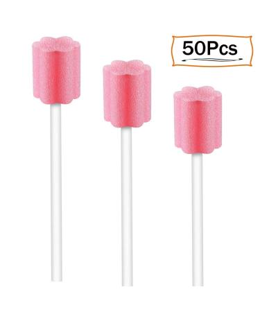 50 Pack Sterile Disposable Oral Swabs for Mouth & Gum Cleaning - Unflavored Dental Sponge - Pink - Buy Online on GoSupps.com