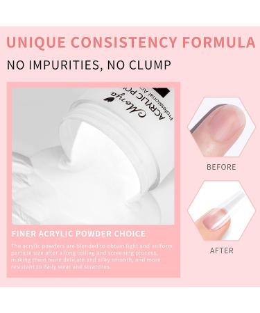 Monja Acrylic Powder Kit - Professional Nail System for Women - 4 Colors (Clear, Nude, Pink, White) - Long Lasting & No Need for Nail Lamp - 1oz x 4PCS - Buy Online on GoSupps.com