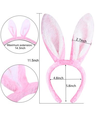Candygirl 6pcs Fluffy Bunny Ear Headbands for Women and Girls - Easter Costume Rabbit Ear Headband Set for Kids and Adults in 6 Colors - Buy Online on GoSupps.com