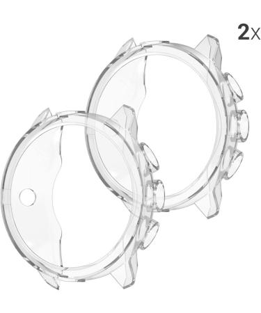 kwmobile 2-Pack Suunto 9/9 Baro/Spartan Sport Wrist HR Fitness Tracker Frame - TPU Silicone Cover - Transparent (Set of 2) - Buy Online on GoSupps.com