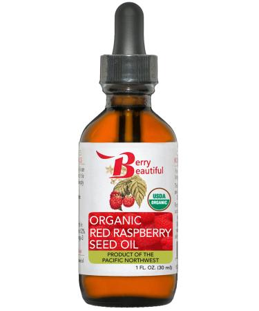 Berry Beautiful Certified Organic Red Raspberry Seed Oil - Cold Pressed from Organically grown Raspberries - 100% Pure & Unrefined - 1 fl oz 1 Fl Oz (Pack of 1) - Buy Online on GoSupps.com