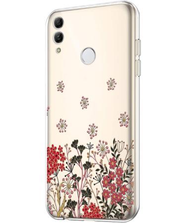 Morechioce Ultra Thin Transparent Silicone Case for Huawei Honor 10 Lite & P Smart 2019 - Floral Design Protective Cover #16 - Buy Online on GoSupps.com