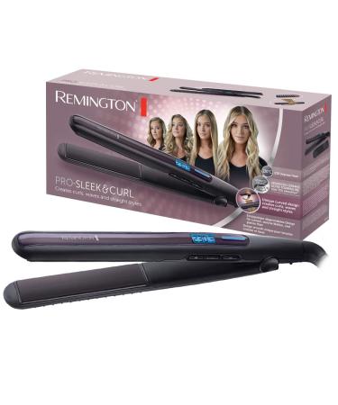 Remington smooth iron Pro Sleek & Curl (rounded design ideal for smoothing & styling curls and waves high-quality ultra-turmalin ceramic coating) LCD display 150-230 C hair smoothing S6505 single - Buy Online on GoSupps.com