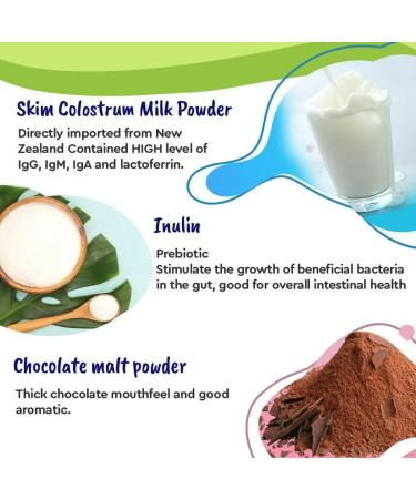 ALIBOOSTER - 200 Colostrum IgG IgM IgA Chewable Tablets + Inulin + Chocolate Powder - Buy Online on GoSupps.com