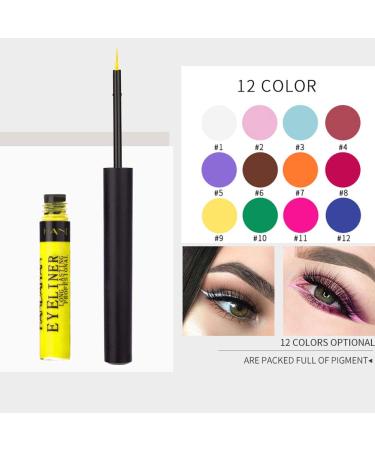 Allbesta 12 Colors Liquid Eyeliner Set - Matte Waterproof Makeup Precise Rainbow Eyeliner Pens (12pcs) - Shop Internationally - Buy Online on GoSupps.com