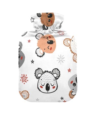 Hot water bottles with cover cute koala bears hot water bag for pain relief hot cold compress hand foot warmer 2 liters