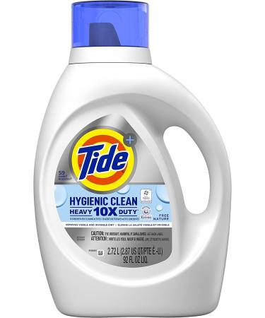 Tide Hygienic Clean Heavy Duty 10x Free Liquid Laundry Detergent Unscented 59 loads 92 fl oz HE Compatible Unscented 92 Fl Oz (Pack of 1)