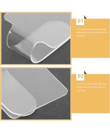 Healvian Palette de Maquillage Acrylique Transparente pour Manucure Palette M lange Compacte et Ergonomique pour Fond de Teint L vres et Vernis Ongles - Buy Online on GoSupps.com