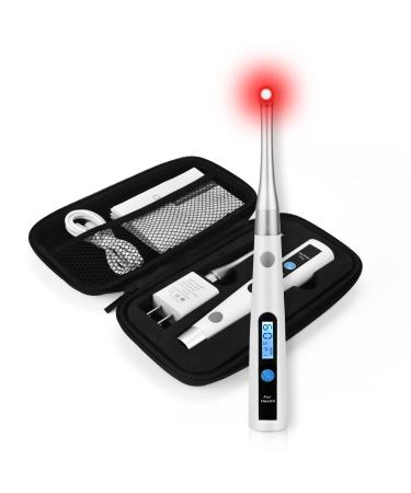 MCWOFI Red Light Therapy Device Cold Sore for Pain Relief and Canker Lip Sore Management with 660nm 850nm Wavelengths White