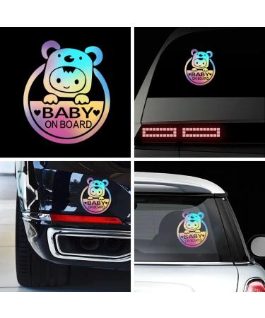 Baby on Board Sticker Set | Cute Baby Car Safety Stickers | Removable Window Decal | 2-Piece Baby In Car Signs | International Shipping Available - Buy Online on GoSupps.com