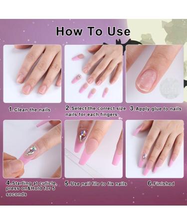 Fall Press On Nails - Short Square Fake Nails with Gold Glitter French Tip | Full Cover Autumn Design | Pumpkin Maple Leaf & Thanksgiving Nails | Glue on Acrylic Manicure - Buy Online on GoSupps.com