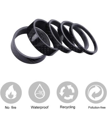 BESPORTBLE 5pcs Aluminum Alloy Bicycle Headset Spacer Set - 1 1/8-Inch Stem Fit for MTB BMX Road Bikes - 3/5/10mm - Black - Buy Online on GoSupps.com