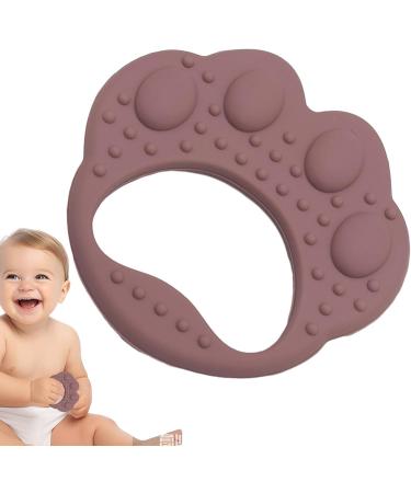 VESONE Dunkelpink Silicone Bite Rings for Babies & Toddlers - Food-Safe Sensory Toys Paw-Shaped Teething Tools - Buy Online on GoSupps.com