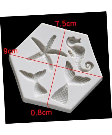 Zerodeko Cake Toppers 6 Pcs Mold Bakery Tools Baking Tools Cake Mould Baking Gift Cake Stencils Gift for Baking Stencils for Cakes Silicone Stencils Mermaid Decorate Fudge Silica Gel 9X7.5X0.8CMx3pcs Greyx3pcs - Buy Online on GoSupps.com