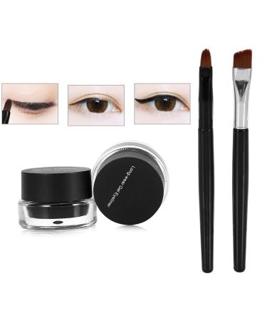 Buy Waterproof Gel Eyeliner Set - Long Lasting Black & Brown Makeup with Brushes - International Shipping - Buy Online on GoSupps.com