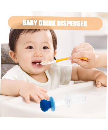 Gleavi Baby Food Container Set | 2-Piece Liquid Pacifier Dispenser for Infants & Premature Babies | Colostrum Feeder for Easy Feeding | Blue Baby Barrel Feeder 14x4.6x2 cm - Buy Online on GoSupps.com