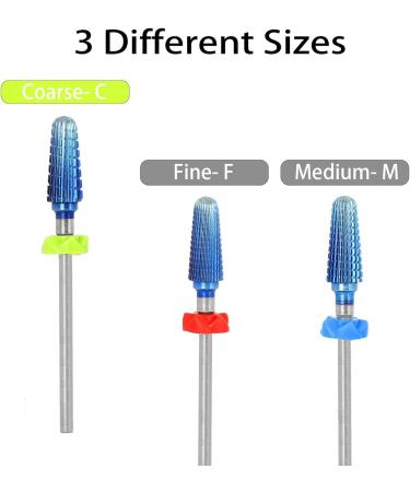 Akylin Carbide Nail Drill Bits - 3/32' Fast Remove for Acrylic/Hard Gels Remover for Manicure Pedicure Cuticle Gel Polishing Salon Bits-Right Hand(Coarse) Coarse-C Type-B - Buy Online on GoSupps.com