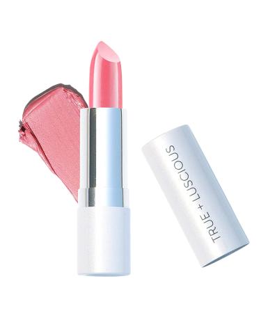 True + Luscious Super Moisture Lipstick   Clean  Vegan and Cruelty Free   Lasting Hydration for Dry Lips with a Sheer Finish   Pink Sugar