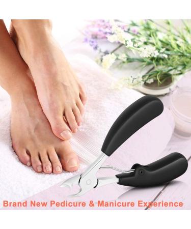 BEZOX Precision Toenail Clippers for Thick or Ingrown Toenails - Fingernail Trimmer with Metal Box (Black) - Buy Online on GoSupps.com