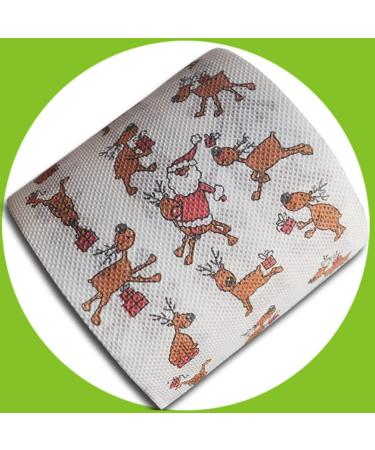 Christmas Toilet Paper Napkin Roll: Xmas Reindeer Roll Toilet Paper Napkin Elk Santa Claus Roll Hand Towels for Holiday Home Bathroom Supply - Buy Online on GoSupps.com