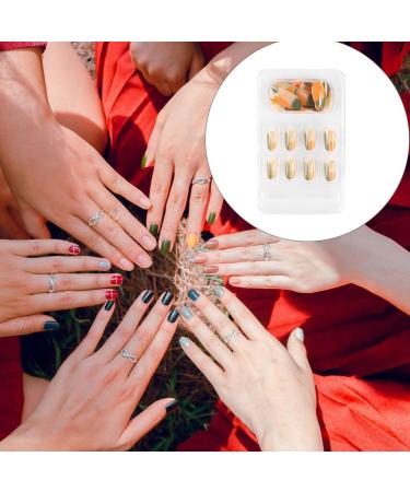 dijiusidy False Nail Fashionable Various Shapes Fingernail Full Coverage Strong Viscosity Adjustable Paster for Manicure Art 4 F741 4 1 count (Pack of 1) - Buy Online on GoSupps.com